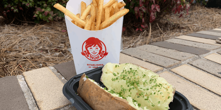 Wendy's Fries and Baked Potato