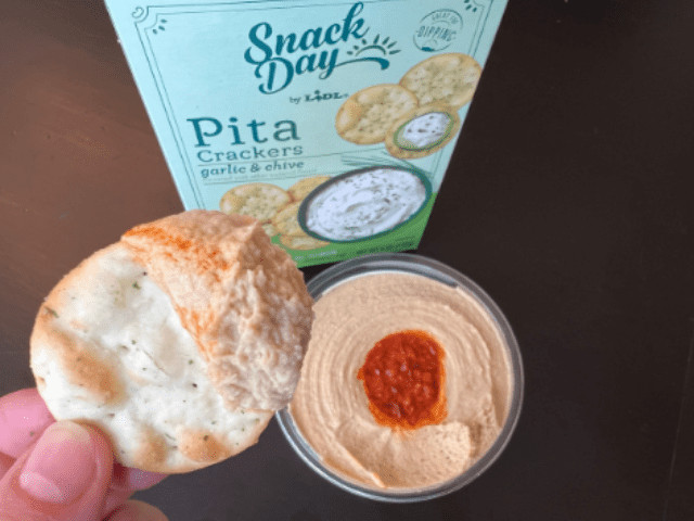 Lidl Pita Crackers and Hummus